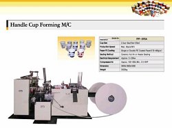Paper cup handle fixing machine